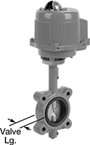 Image of Product. Front orientation. Motor-Actuated On-Off Valves. Flanged Motor-Actuated On-Off Valves, 4 Bolt Holes.