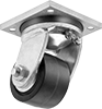 High-Capacity Debris-Guard Casters with Rubber Wheels