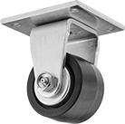 Image of Product. Rigid. Front orientation. Casters. High-Capacity Debris-Guard Casters with Phenolic Wheels, 1 Wheel, Rigid.