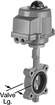 Image of Product. Front orientation. Contains Annotated. Motor-Actuated On-Off Valves. Motor-Actuated On-Off Valves for Fuel, 4 Bolt Holes.