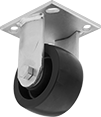 Image of Product. Rigid. Front orientation. Casters. High-Capacity Patriot Casters with Polyurethane Wheels, 1 Wheel, Rigid.