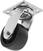 Image of Product. Swivel. Front orientation. Casters. High-Capacity Patriot Casters with Polyurethane Wheels, 1 Wheel, Swivel.