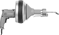 Image of Product. Side1 orientation. Contains Inset. Drain Snakes. Drill-Powered Drum-Type Drain Snakes, Style E.