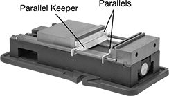 Image of ProductInUse. Full-Face Parallel Keeper Shown in Use. Front orientation. Contains Annotated. Parallel Keepers. Full-Face Parallel Keeper.