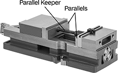 Image of ProductInUse. Center Parallel Keeper Shown in Use. Front orientation. Contains Annotated. Parallel Keepers. Center Parallel Keeper.