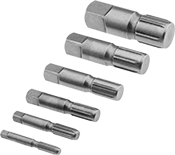Image of Product. Front orientation. Screw, Pipe, and Stud Extractors. Straight-Flute Extractor Sets, For Extracting Pipe.