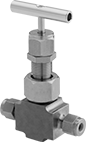 Image of Product. Front orientation. Flow-Adjustment Valves. Precision Flow-Adjustment Valves with Yor-Lok Fittings for Chemicals.