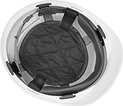 Image of ProductInUse. Head Coverage (Hard Hat Sold Separately). Front orientation. Hard Hat Cooling Pads. Cooling Pads with Heat Protection, Covers Head, 0.8 oz..
