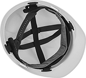 Image of ProductInUse. Forehead Coverage (Hard Hat Sold Separately). Front orientation. Hard Hat Cooling Pads. Cooling Pads with Heat Protection, Covers Forehead, 0.8 oz..