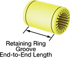 Image of Product. Front orientation. Contains Annotated. Linear Bearings. Dust-Resistant Linear Sleeve Bearings , Fixed Alignment, PTFE Bearings.