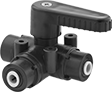 Image of Product. Front orientation. Diverting Valves. Diverting Valves with Push-to-Connect Fittings for Food and Beverage .