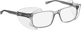 Image of ProductInUse. Front orientation. Eyeglass Side Shields. Semi-Rigid Polycarbonate.