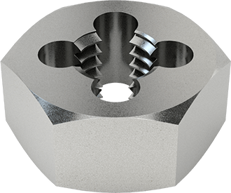 Image of Product. Bottom orientation. Thread-Repairing Die, 1/2"-13 UNC Right-Hand Thread.
