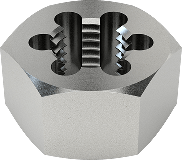 Image of Product. Bottom orientation. Thread-Repairing Die, 1"-8 UNC Right-Hand Thread.