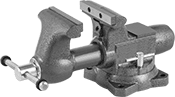 Image of Product. Front orientation. Vises. Bench Vises, Industrial with Flat and Pipe Jaws.