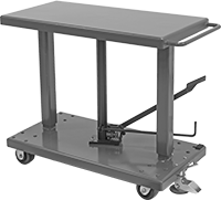 Image of Product. Front orientation. Lift Tables. Foot-Operated Rolling Lift Tables, 3 Posts.