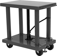 Image of Product. Front orientation. Lift Tables. Foot-Operated Rolling Lift Tables, 5 Posts.