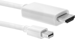 Image of Product. Front orientation. DisplayPort Cords. Mini DisplayPort Plug × Standard HDMI Plug.