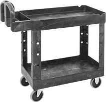 Image of Product. Style A with Lipped Top Shelf. Front orientation. Carts. Plastic Carts, Style A, Lipped.