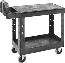 Image of Product. Style A with Flush Top Shelf. Front orientation. Carts. Plastic Carts, Style A, Flush.