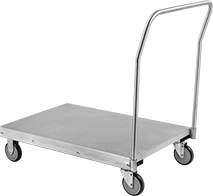 Image of Product. Front orientation. Platform Trucks. Stainless Steel Platform Trucks, Style C.