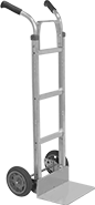 Image of Product. Front orientation. Hand Trucks. Aluminum Hand Trucks, Straight Aluminum Frame with Dual Handle.