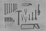 Image of ProductInUse. Front orientation. Shadow Board Tape.