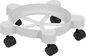 Image of Product. Style A. Front orientation. Drum Dollies. Stable-Ride Drum Dollies, Polypropylene Body, Smooth Platform—Lipped, Style A.