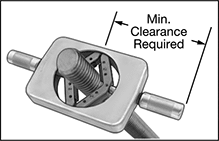 Image of ProductInUse. Front orientation. Contains Annotated, Border. Thread Repair Tools. External Pipe and Conduit Thread Repair Tools.