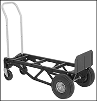 Image of Product. (B) In Platform Truck Position. Front orientation. Contains Border. Hand Trucks. Convertible Platform/Hand Trucks, Fiberglass Frame, Style B.