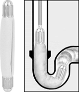 Image of ProductInUse. Front orientation. Contains Inset. Water Jet Drain Cleaners. NPT Threaded Connection.