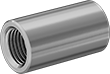 Image of Product. Female. Front orientation. Pipe and Fittings. Low-Pressure Copper Threaded Pipe Fittings, Straight Connectors, Threaded Fitting Connection, Female.