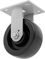 Image of Product. Rigid. Front orientation. Casters. High-Capacity Trash-Container Casters with Phenolic Wheels, 1 Wheel, Rigid.
