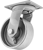 High-Capacity Trash-Container Casters with Metal Wheels