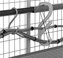 Image of ProductInUse. Front orientation. Contains MultipleImages. S-Hooks. Routing S-Hooks.