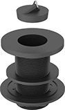 Image of Product. Front orientation. Sink Drains. Chemical-Resistant Sink Drains, Style B.