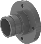 Image of Product. Front. Front orientation. Pipe and Fittings. Easy-Access CPVC Pipe Flanges for Chemicals.