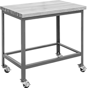 Image of Product. Front orientation. Tables. Wood-Top Tables, Style C, Rolling.