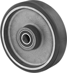 Image of Product. 7" to 8" Dia. Wheels. Front orientation. Wheels. Polyurethane Pallet and Lift Truck Wheels .