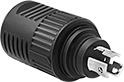 Image of Product. Front orientation. Power Connectors. Turn-Lock Vehicle DC Connectors, Plugs.