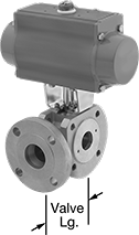 Image of Product. Front orientation. Diverting Valves. Flanged Air-Driven Diverting Valves .