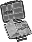 Image of Product. Front orientation. Organizer Boxes. Compartmented Organizer Boxes with Individual Lids, Style H.