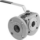 Image of Product. Front orientation. Diverting Valves. Flanged Diverting Valves , 316 Stainless Steel Body.