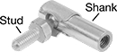 Image of Product. Front orientation. Contains Annotated. Rod Ends. Clip.