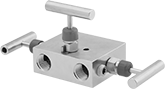 Image of Product. Front orientation. Flow-Adjustment Valve Manifolds. High-Pressure Threaded Precision Flow-Adjustment Valve Manifolds.