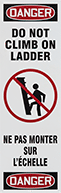Image of Product. Front orientation. Lockouts. Ladder Lockout Signs, English/French.