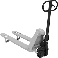 Image of Product. Front orientation. Pallet Trucks. Low-Profile Steel Pallet Trucks.