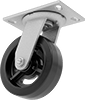 Cushioned-Load Casters with Rubber Wheels