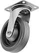 Image of Product. Swivel. Front orientation. Casters. Easy-Roll Casters with Rubber Wheels, 1 Wheel, Swivel.