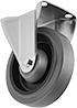 Image of Product. Rigid. Front orientation. Casters. Easy-Roll Casters with Rubber Wheels, 1 Wheel, Rigid.